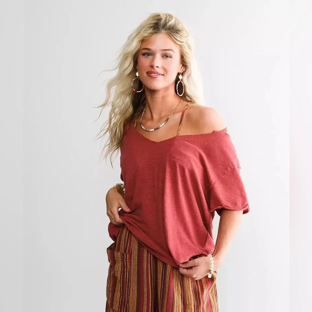 NWT We the Free (Free People) Linen Blend Over U Top Size XS - Picture 3 of 10